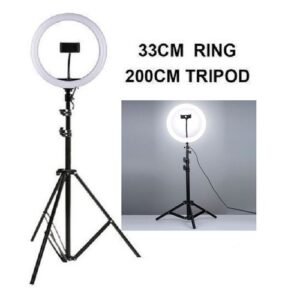 Ring Light LED 33cm avec Trépied Réglable et Support Smartphone