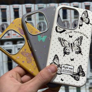 Coques de Téléphone en Cuir avec Motif Papillon - Élégance et Protection