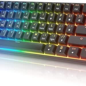 K61KEY MECHANICAL KEYBOARD BLACK BROWN SWITCH FRENCH