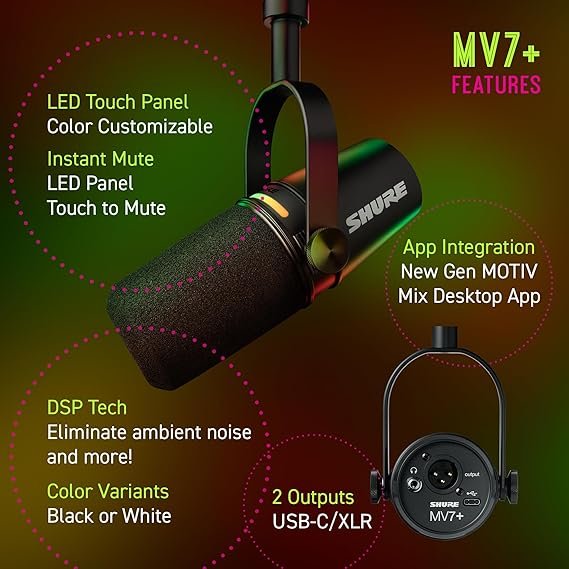 MV7 MIRCROPHONE FOR GAMING & LIVE SHOW & MEETING - Image 3