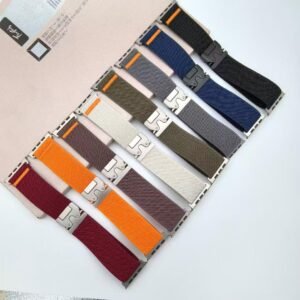 Bracelet En Nylon Tissé élastique Boucle Parachute Compatible à Apple Watch