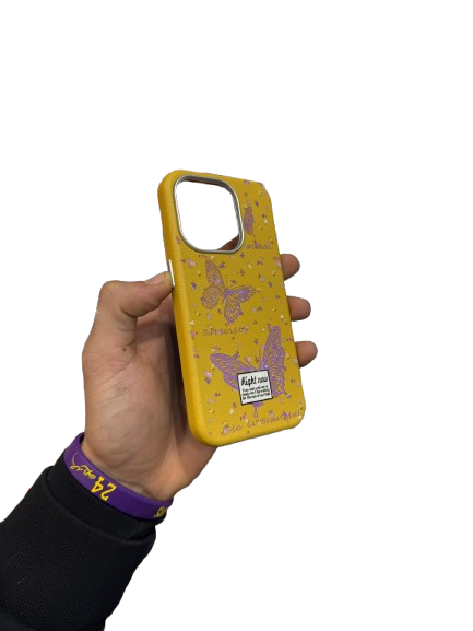 Coques de iPhone 14 Pro Max en Cuir avec Motif Papillon - Élégance et Protection - Image 3