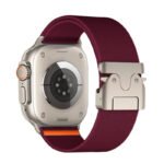 Rouge - Bracelet En Nylon Tissé élastique Boucle Parachute Compatible à Apple Watch Rouge