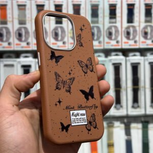 Coques de iPhone 14 Pro Max en Cuir avec Motif Papillon - Élégance et Protection