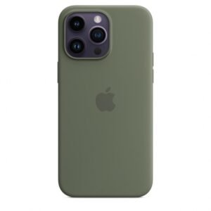 Coque en silicone avec MagSafe pour iPhone 14 Pro Max - Olive